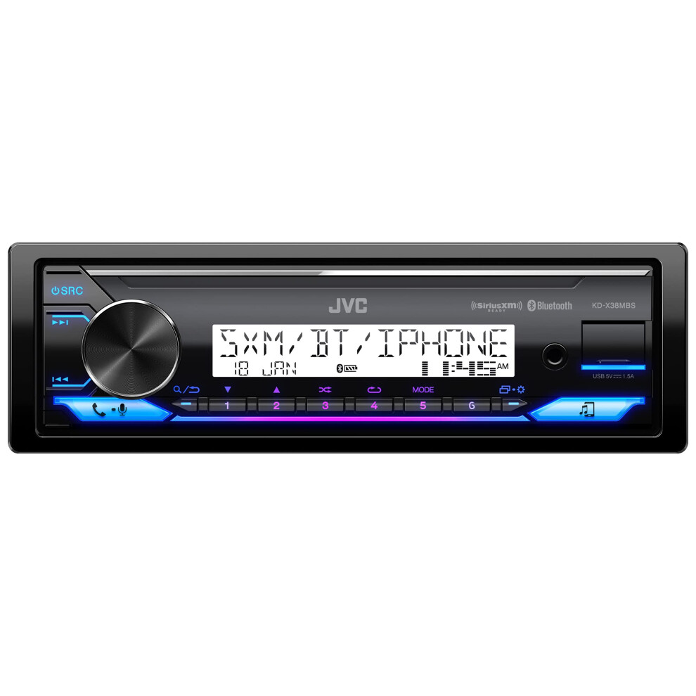 JVC KD-X38MBS Car & Marine Digital Media Receiver with Bluetooth  USB  SiriusXM Ready  Compatible with Amazon Alexa  Conformal Coated PCB