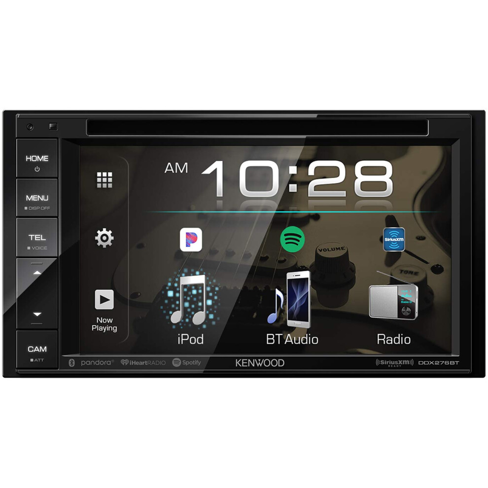 Kenwood DDX276BT 6.2 DVD Receiver with Bluetooth | Double DIN Bluetooth Car Stereo with 6.2 Clear Resistive Touch Panel