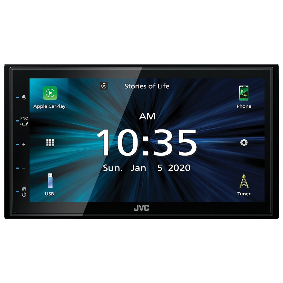 JVC KW-M56BT Apple CarPlay Android Auto Multimedia Player w/ 6.8"" Capacitive Touchscreen  Bluetooth Audio and Hands Free Calling  MP3 Playe