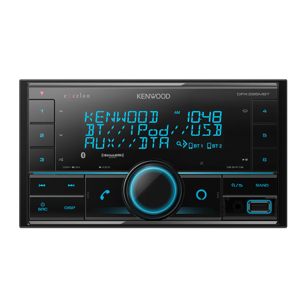 Kenwood DPX395MBT Double DIN in-Dash Digital Media Receiver with Bluetooth (Does not Play CDs) | Mechless Car Stereo Receiver | Amazon Alexa