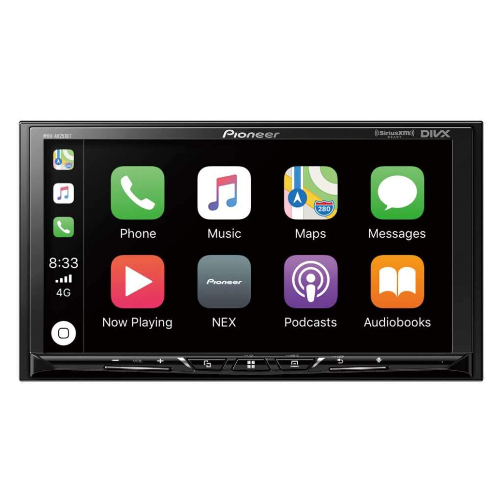 Pioneer MVH-AV251BT Digital Multimedia Video Receiver with 7"" Hires Touch Panel Display  Apple CarPlay  Android AUT  Built-in Bluetooth  an