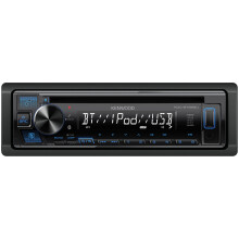 KENWOOD KDC-BT282U CD Car Stereo - Single Din Bluetooth Audio USB MP3 FLAC Aux in AM FM Radio Detachable face with White 13-Digit LCD