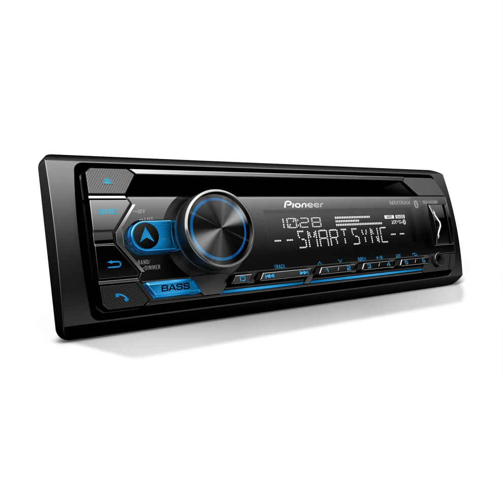 Pioneer DEH-S4220BT Single-Din Bluetooth CD Receiver with USB/AUX Inputs  Pioneer Smart Sync  and Hands-Free Calling for Enhanced in-Car Aud