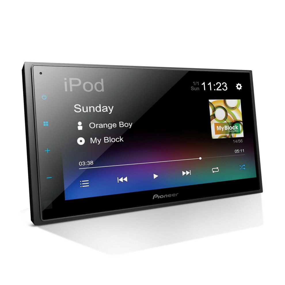 Pioneer DMH-342EX Digital Multimedia Receiver with Weblink  6.8  Capacitive Touchscreen  Double-DIN  Built-in Bluetooth  Amazon Alexa via Ap