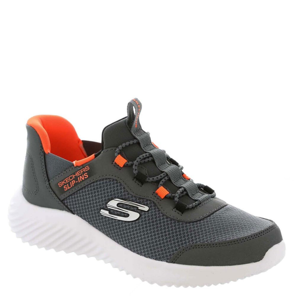 Skechers Boy's Bounder-Brisk-Burst Sneaker  Charcoal/Orange  1.5 Little Kid