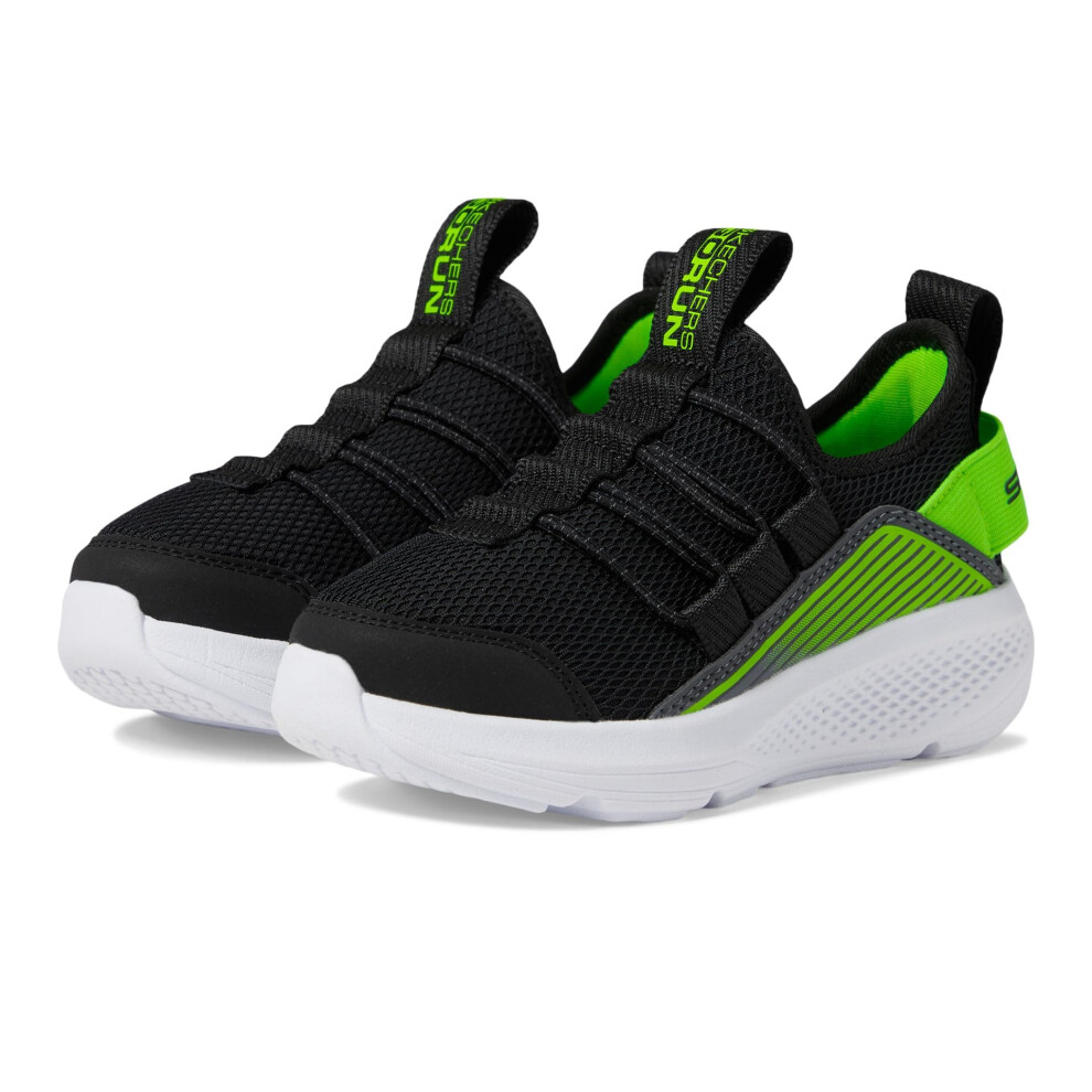 Skechers Boy's GO Run Elevate Sneaker  Black/Lime  13 Little Kid