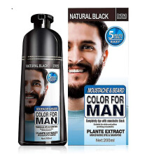Beard Dye for Men, Black Beard And Hair Coloring Shampoo, Darkening Beard Wash, Temporary Beard Mustache Dye