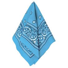 Bandana Paisley bleu clair 20""x20"" (1 pice) - Accessoire de costume vibrant Accessoires d'Halloween et vtements de fte - Design unisexe polyva