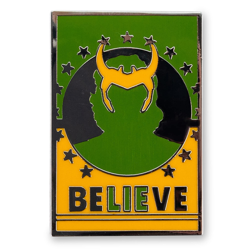 Marvel Studios Loki ""Believe"" Limited Edition Enamel Pin | SDCC 2022 Exclusive | Metal Brooch Badge Accessories For Wearing On Backpacks