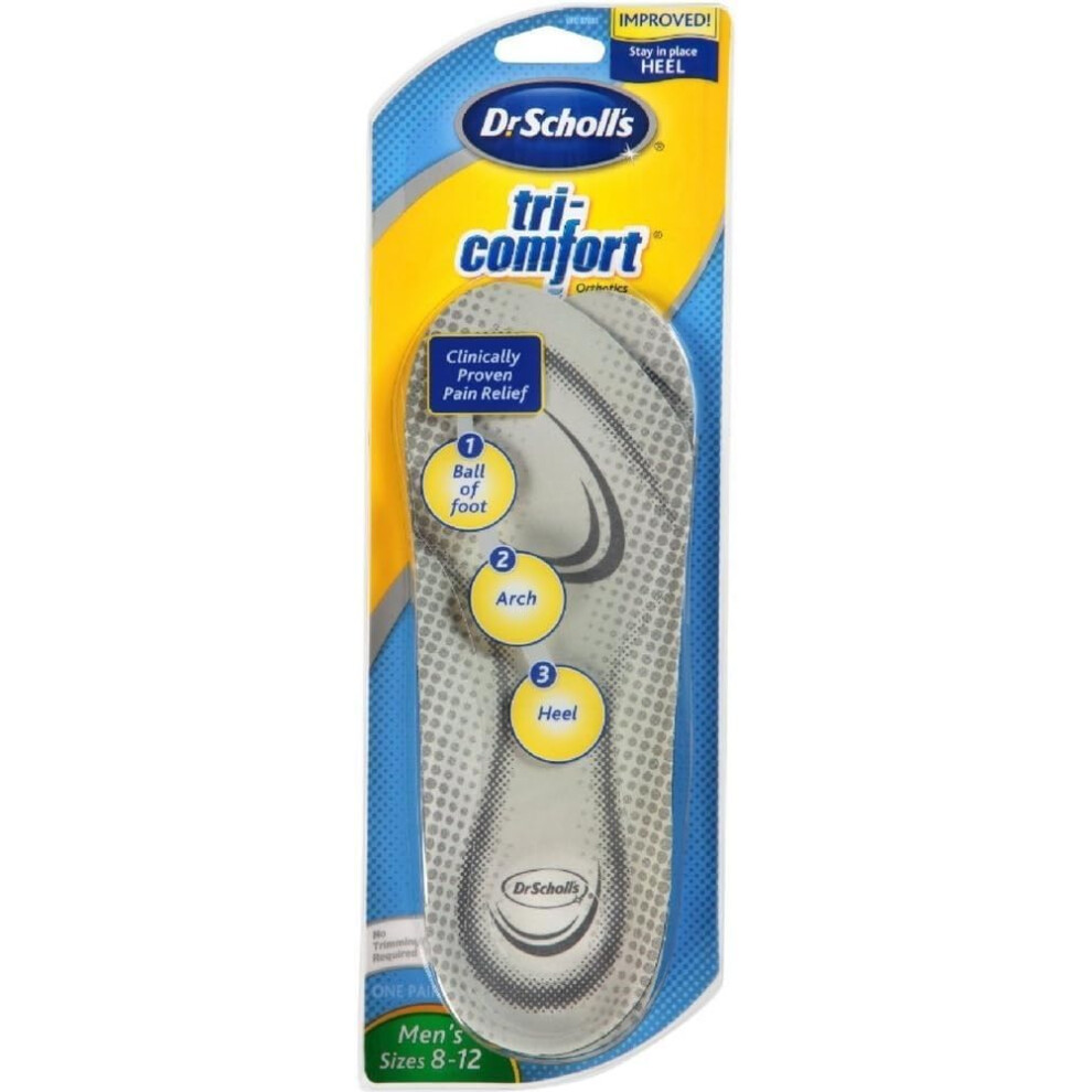 Dr. Scholl's Tri-Comfort Inserts  Men's Size 8-12