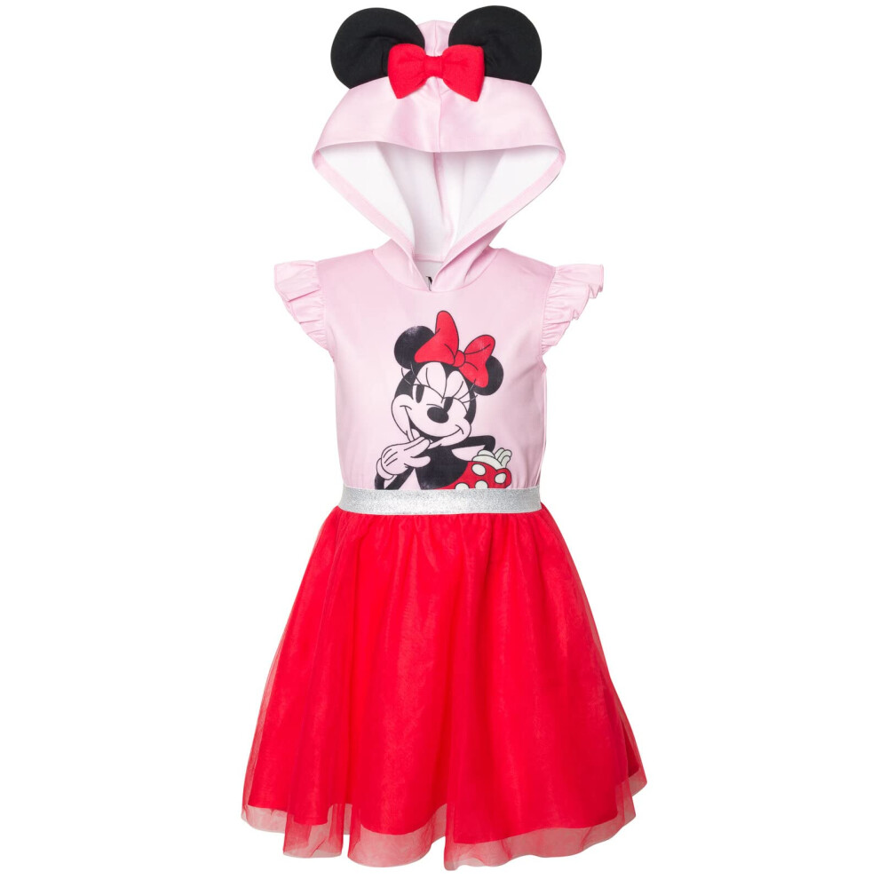 Disney Minnie Mouse Little Girls Mesh Cosplay Tulle Dress Pink 6