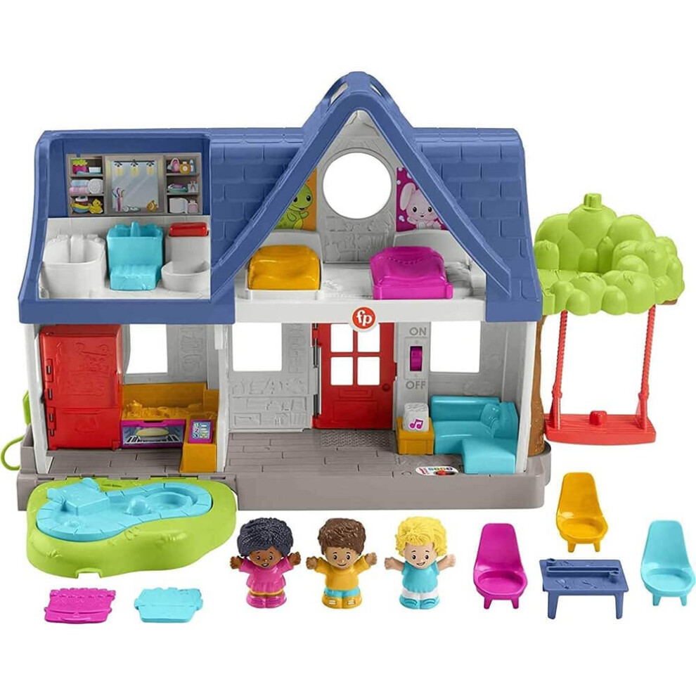 Fisher-Price Little People Toddler Toy Friends Together Play House  Learning Playset with 10 Pieces for Preschool Pretend Play Kids Ages 1+