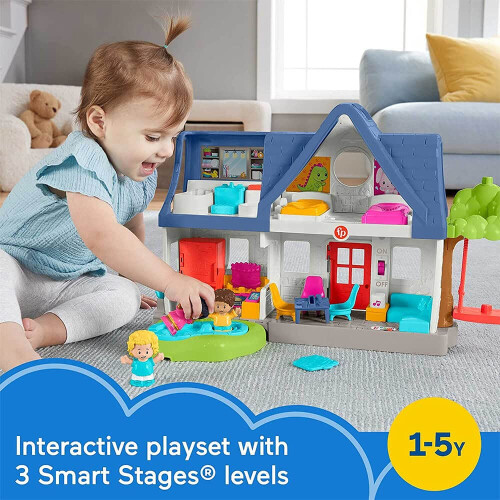 Fisher-Price Fisher-Price Little People Μικρό Σπίτι Φίλων, Σετ Παιχνιδιού με 10 Κομμάτια για Παιδιά 1+ Ετών 1