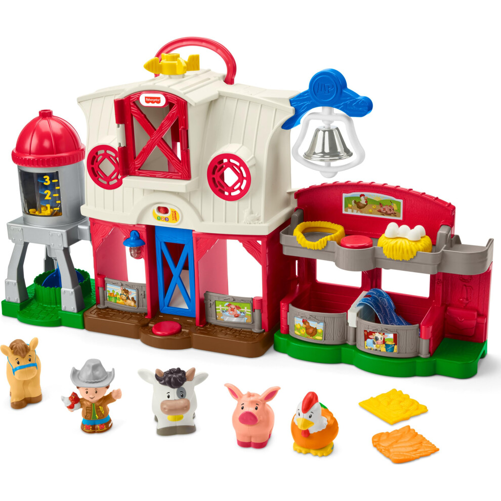 Fisher-Price Little People Toddler Learning Toy Caring for Animals Farm Playset with Smart Stages for Pretend Play Kids Ages 1+ years