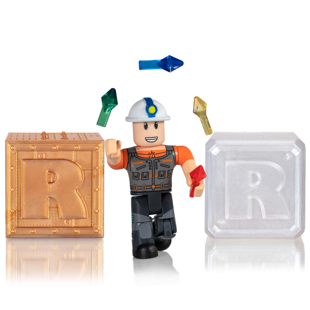 Roblox Action Collection - Megaminer + Two Mystery Figure Bundle [Includes 3 Exclusive Virtual Items]