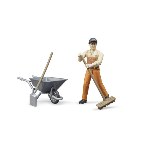 Bruder Figurina trabalhador municipal 2