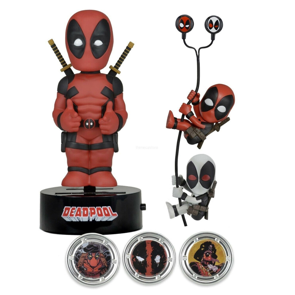 Marvel - Deadpool Gift Set (Body Knocker  Scalers  Earbuds  Hubsnaps) - NECA