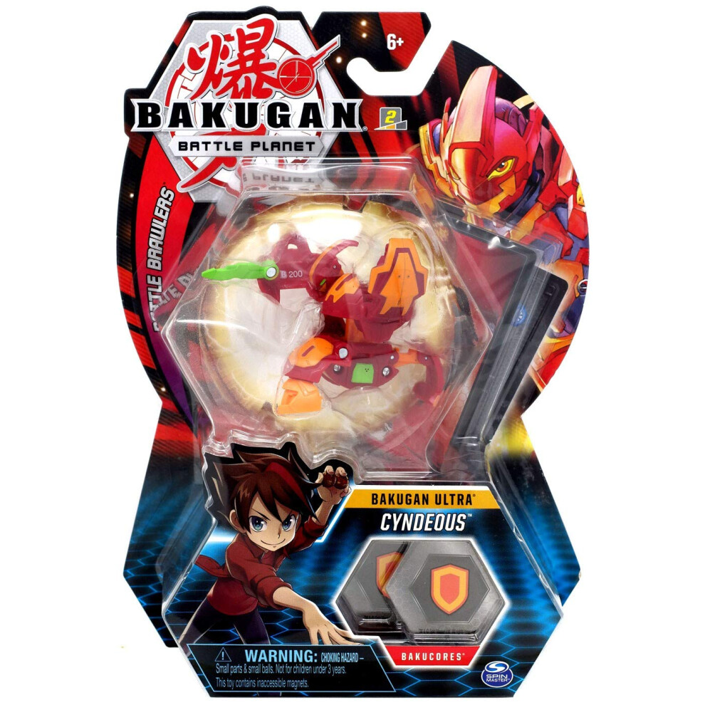 Bakugan Ultra  Pyrus Cyndeous  3-inch Tall Collectible Transforming Creature  for Ages 6 and Up