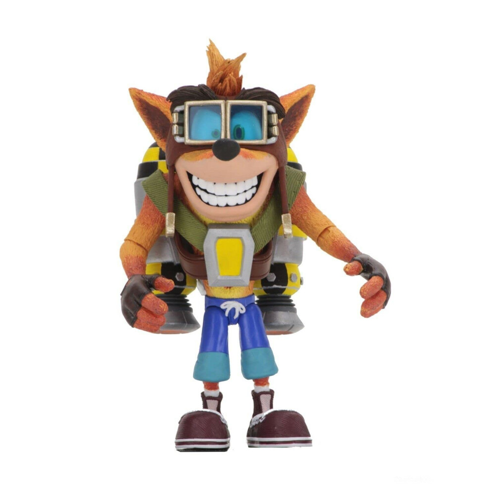 NECA - Crash Bandicoot 7"" Scale Action Figure ? Deluxe Crash with Jetpack