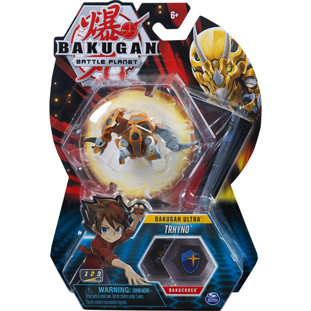 Bakugan Ultra  Trhyno  3-inch Collectible Action Figure and Trading Card  for Ages 6 and Up