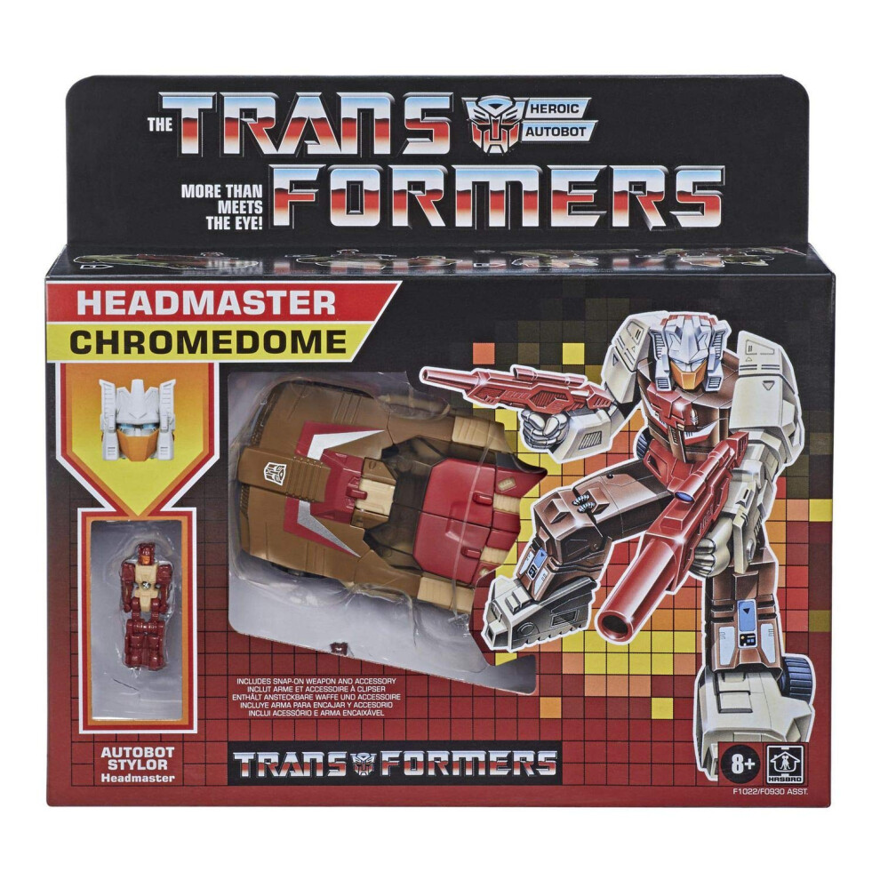 Transformers 2021 Modern Figure in Retro Packaging Autobot Headmaster Chromedome with Stylor