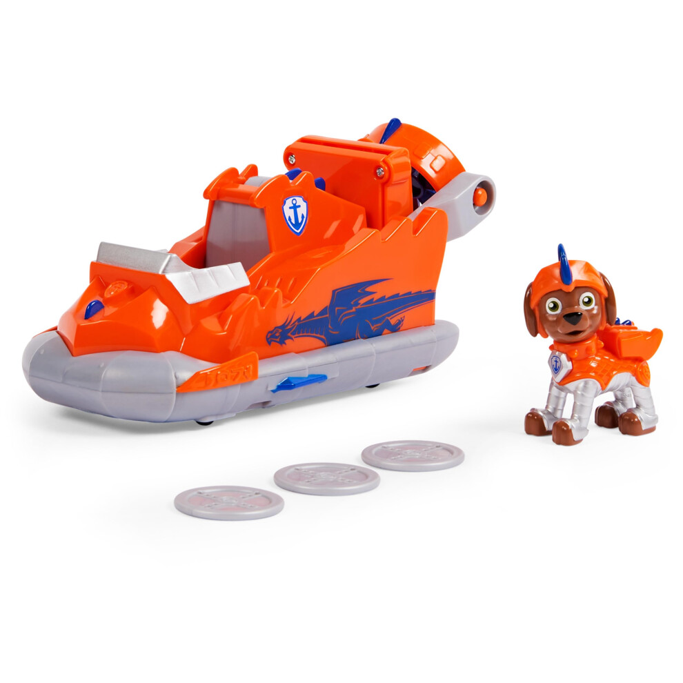 Paw Patrol  Rescue Knights Zuma Transforming Toy Car with Collectible Action Figure  Kids Toys for Ages 3 and up