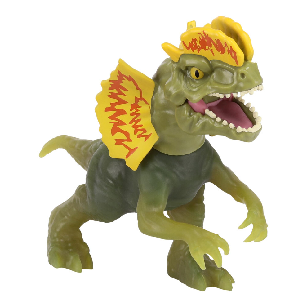 Heroes of Goo Jit Zu Jurassic World Hero Pack  Dilophosaurus  More Than 4"" Long - Stretchy  Squishy Dinosaur Figure with Chomp Attack Actio