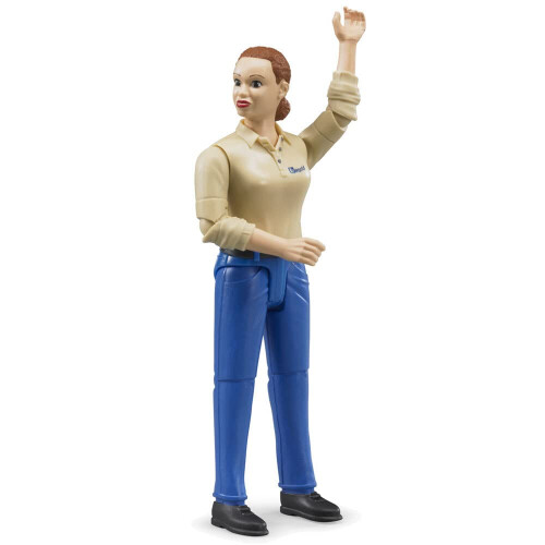 Bruder Bruder Toys - Bworld Γυναίκα Κινούμενη Φιγούρα με Λευκό Δέρμα και Μπλε Τζιν - Ηλικίες 4+ 2