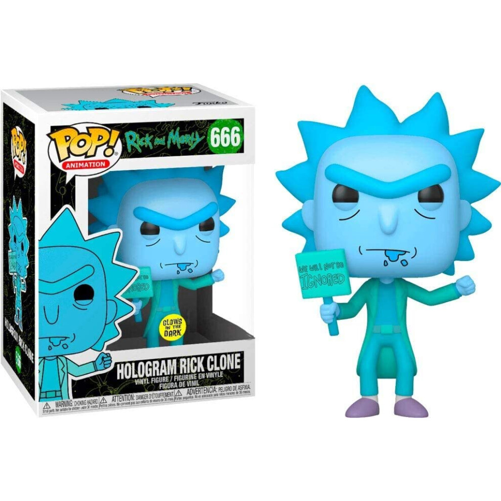 FUNKO POP! ANIMATION: Rick & Morty - Hologram Rick Protestor (GW)