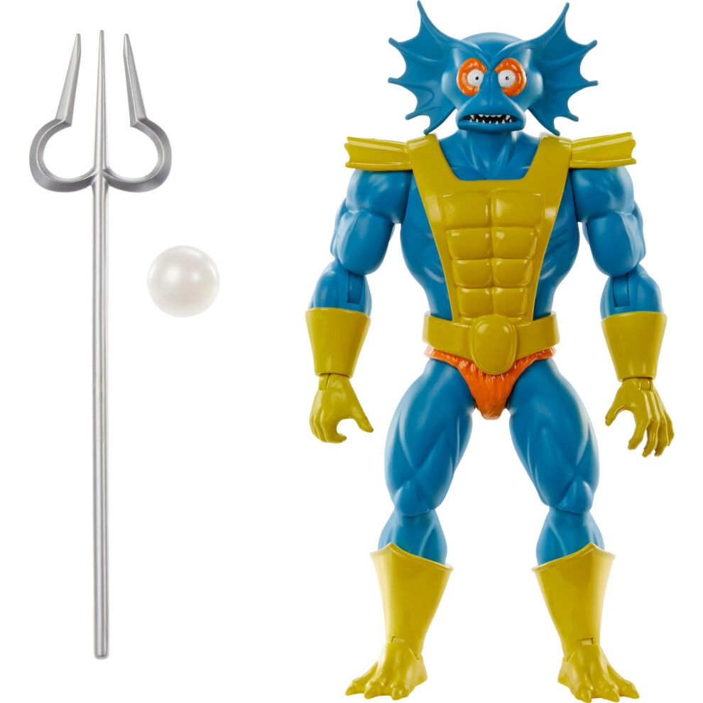 Masters of the Universe Origins Toy  Mer-Man Cartoon Collection Action Figure  5.5-inch Aquatic MOTU Villain  Accessories & Mini-Comic