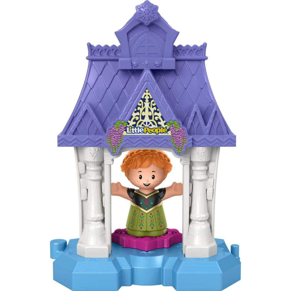 Fisher-Price Little People Toddler Toy Disney Frozen Anna in Arendelle Playset with Figure for Preschool Pretend Play Kids Ages 18+ Months