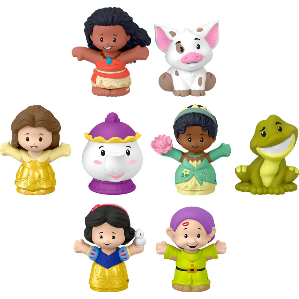 Fisher-Price Little People Toddler Toys Disney Princess Story Duos 8-Piece Figure Set for Pretend Play Kids Ages 18+ Months (Amazon Exclusiv