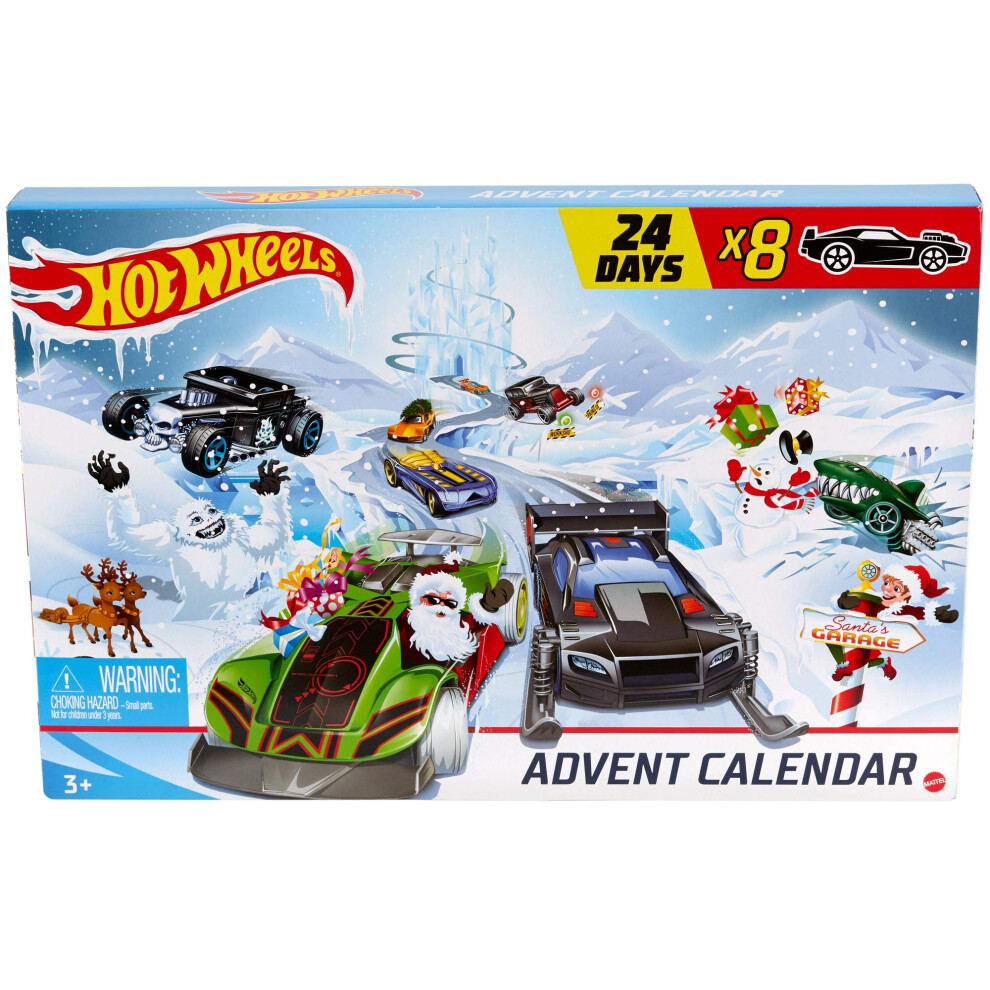 Hot Wheels Advent Calendar 24 Day Holiday Surprises with Cars and Accessories Ages 3 and Older