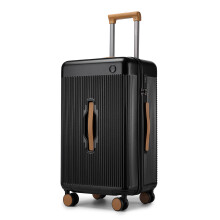(Black) 24 Inch Hard Shell Check-In Suitcase With TSA Lock And Multi-Handle