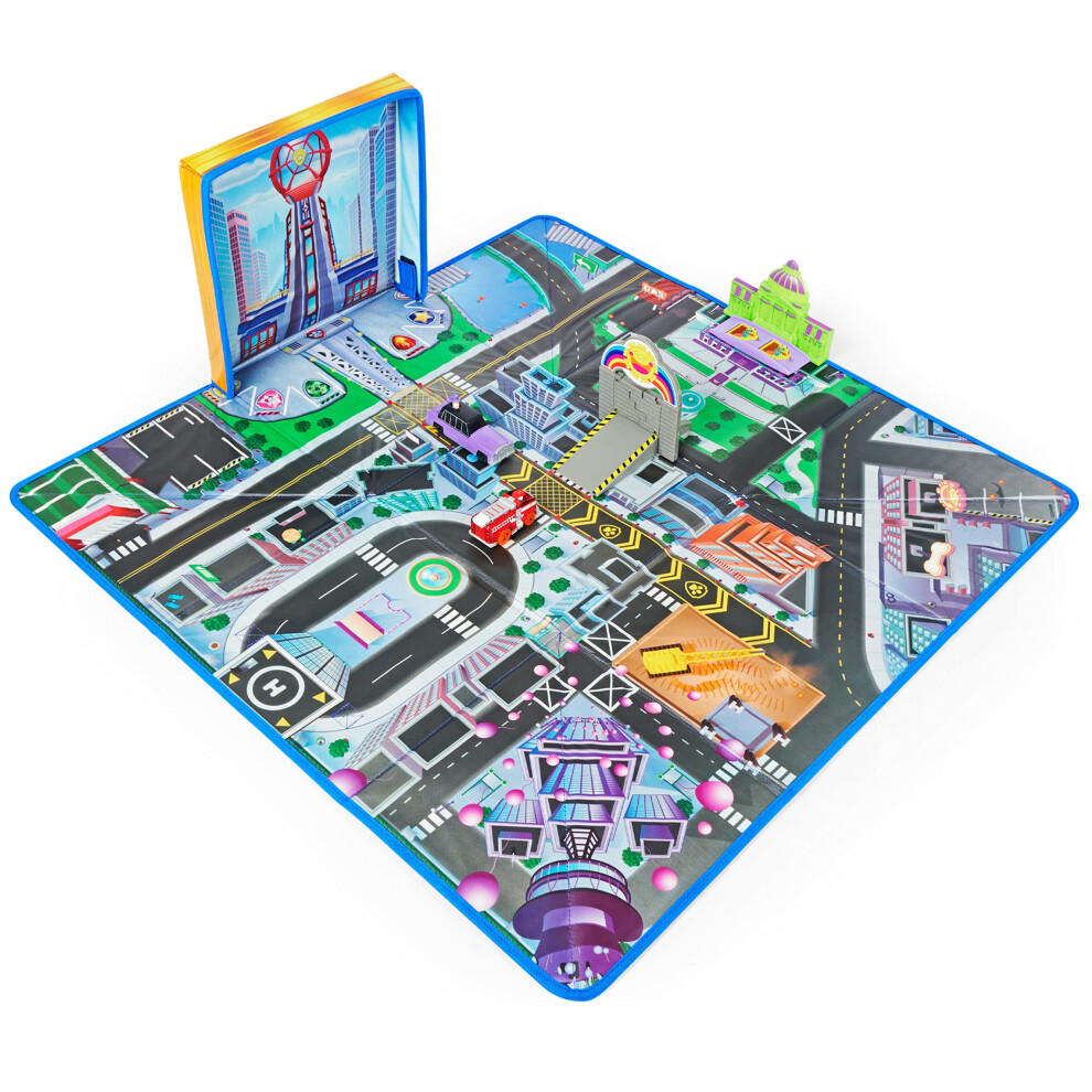 PAW Patrol  True Metal Adventure City Movie Play Mat Set with 2 Exclusive Toy Cars (Amazon Exclusive)  1:55 Scale  Kids Toys for Ages 3 and