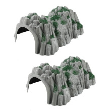 YOUUGIOR - Decoraci   n para maquetas de trenes, escala HO OO 1:87, t   neles, cuevas y accesorios para trenes (2 unidades)