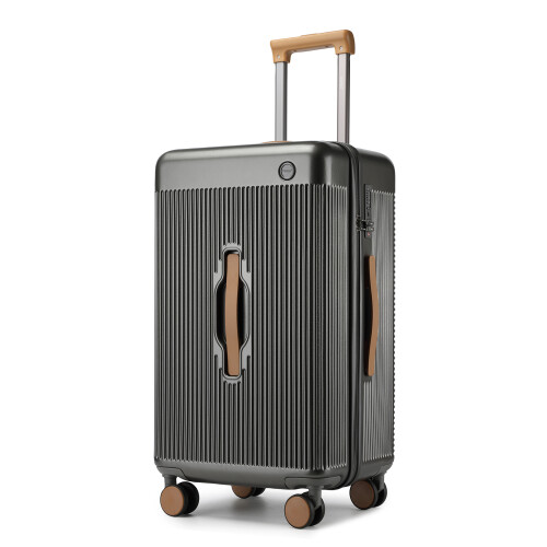 (Grey) 24 Inch Hard Shell Check-In Suitcase With TSA Lock And Multi-Handle