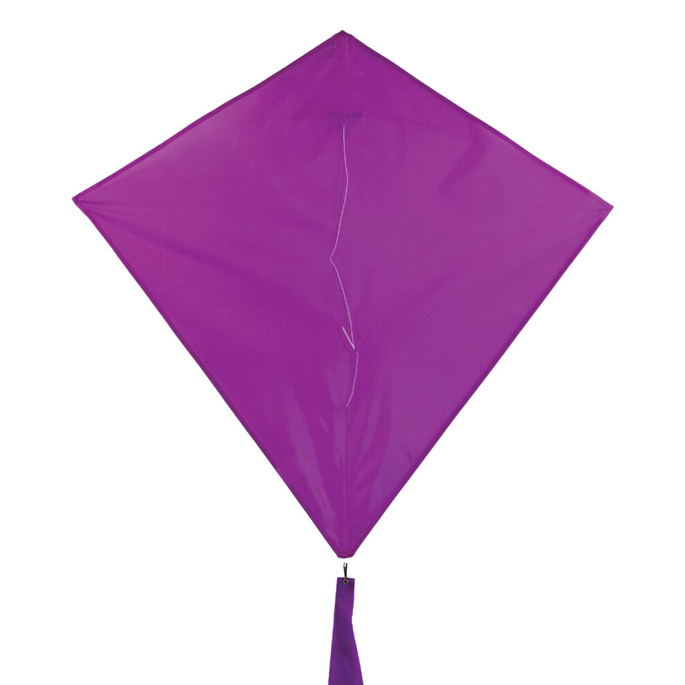 In the Breeze 3295 - Grape 30 Inch Diamond Kite - Solid Purple  Fun  Easy Flying Kite