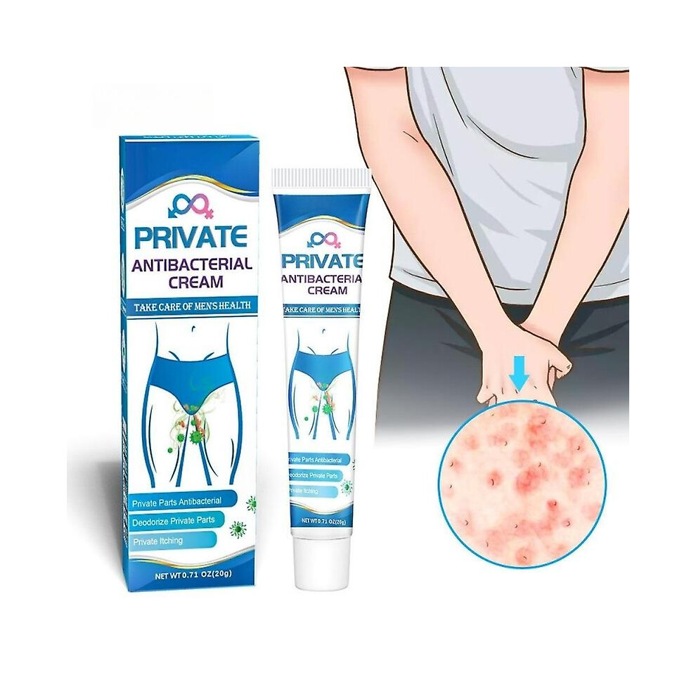 Leatpharkee Men Anti-Itch Cream Private Care Cream Anti-Bacterial Relieve Itching Deodorant Treatment Balm