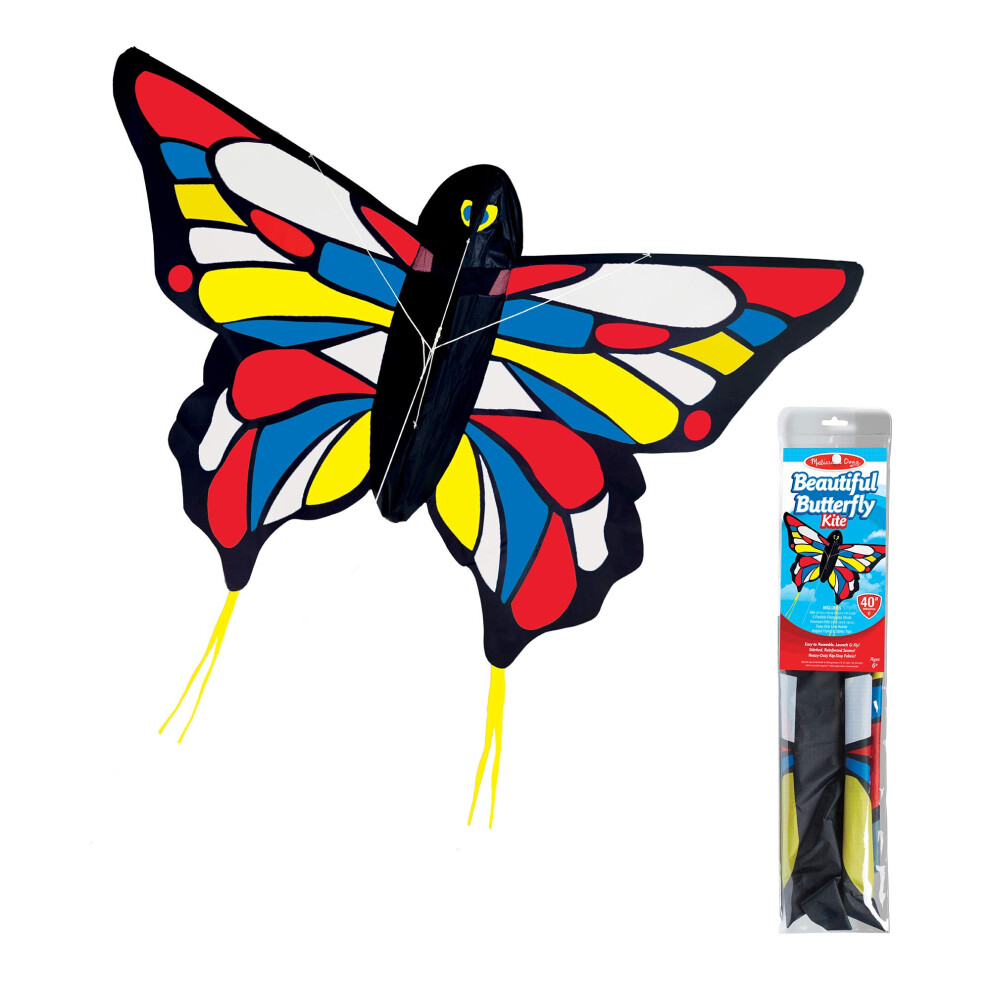 Melissa & Doug Beautiful Butterfly Single Line Shaped Kite (50-Inch Wingspan)