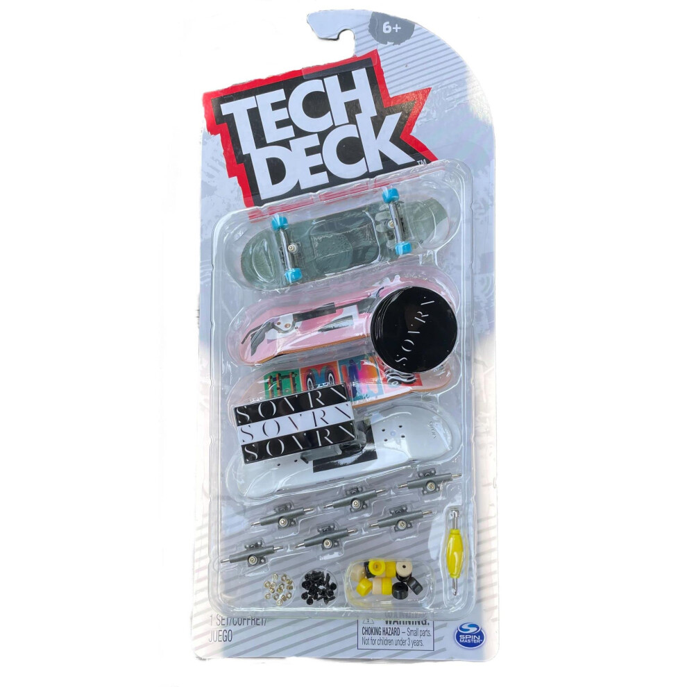 TECH DECK Sk8shop Bonus Pack Mini Finger Skateboard Multi Pack 2022 Series (Sovrn (4 Pack))