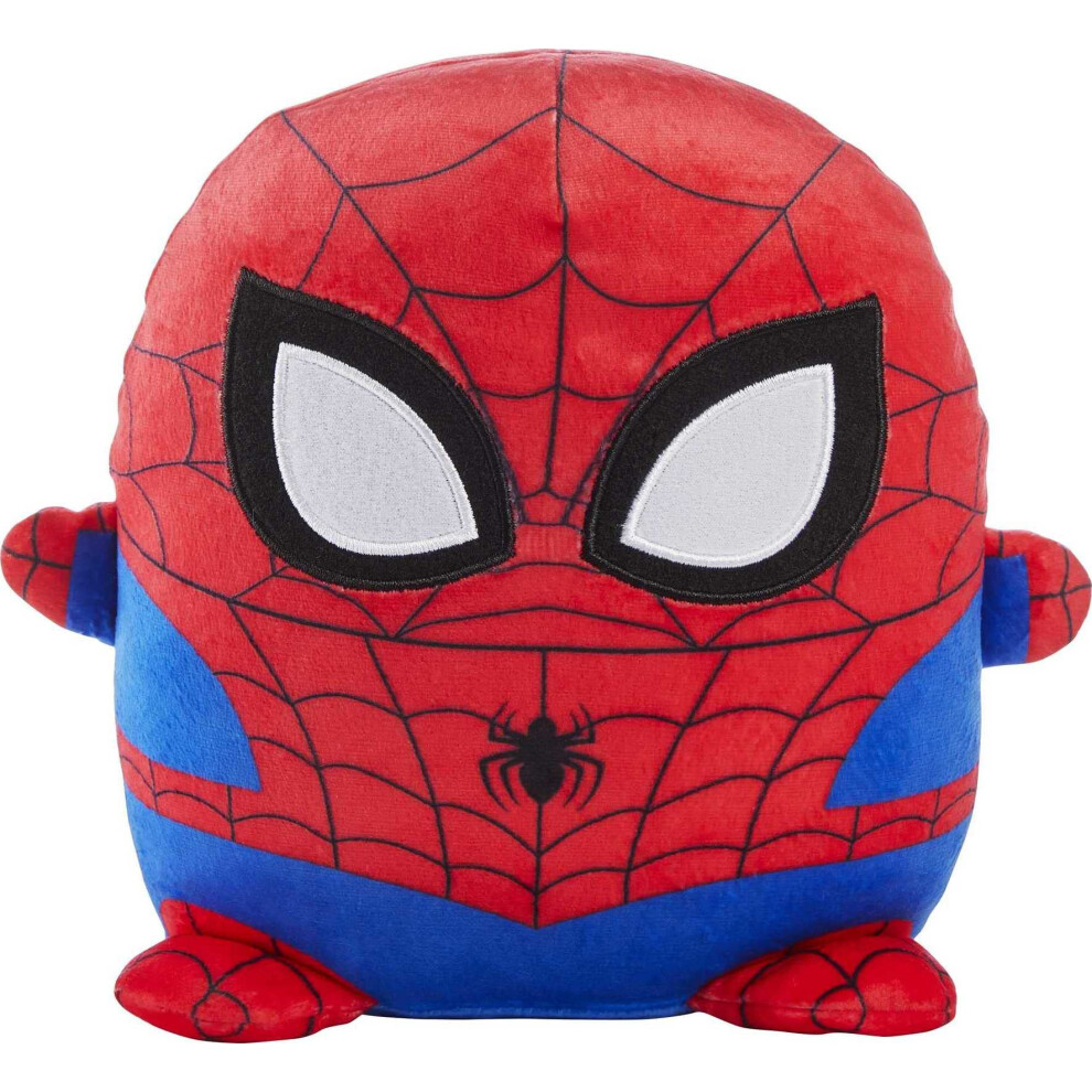 Marvel Cuutopia 10-inch Spider-Man Plush Character  Super Hero Soft Rounded Pillow Doll  Collectible Gift for Kids & Fans Ages 3 Years Old &