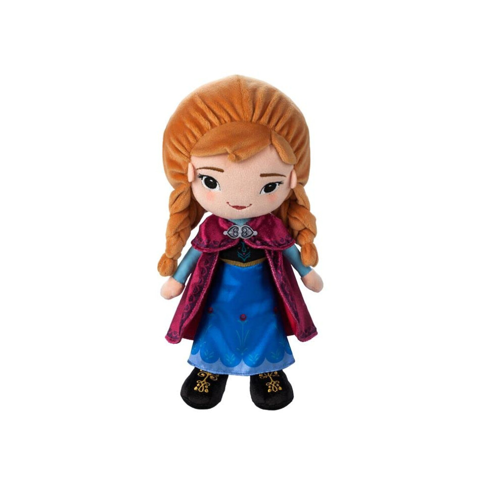 Disney Store Official Princess Plush Doll (Anna from Frozen) Medium 14 Inches  Princess Dolls with Embroidered Features  Plush Toys  Princes