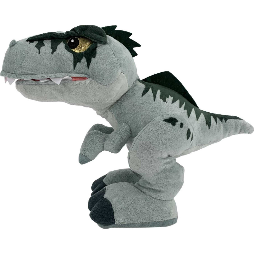 Mattel Jurassic World Dominion Chompin Action Giganotosaurus Plush Dinosaur Figure  Soft Doll with Roar Sound and Chomp Motion  Toy Gift