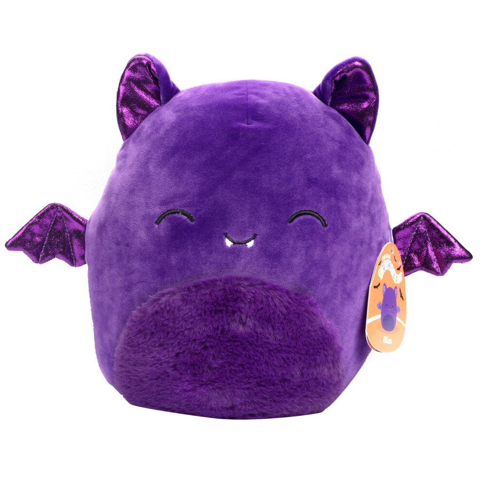 Squishmallows Original 10-Inch Blas The Purple Bat - Official Jazwares Halloween Plush - Collectible Soft & Squishy Bat Stuffed Animal Toy -