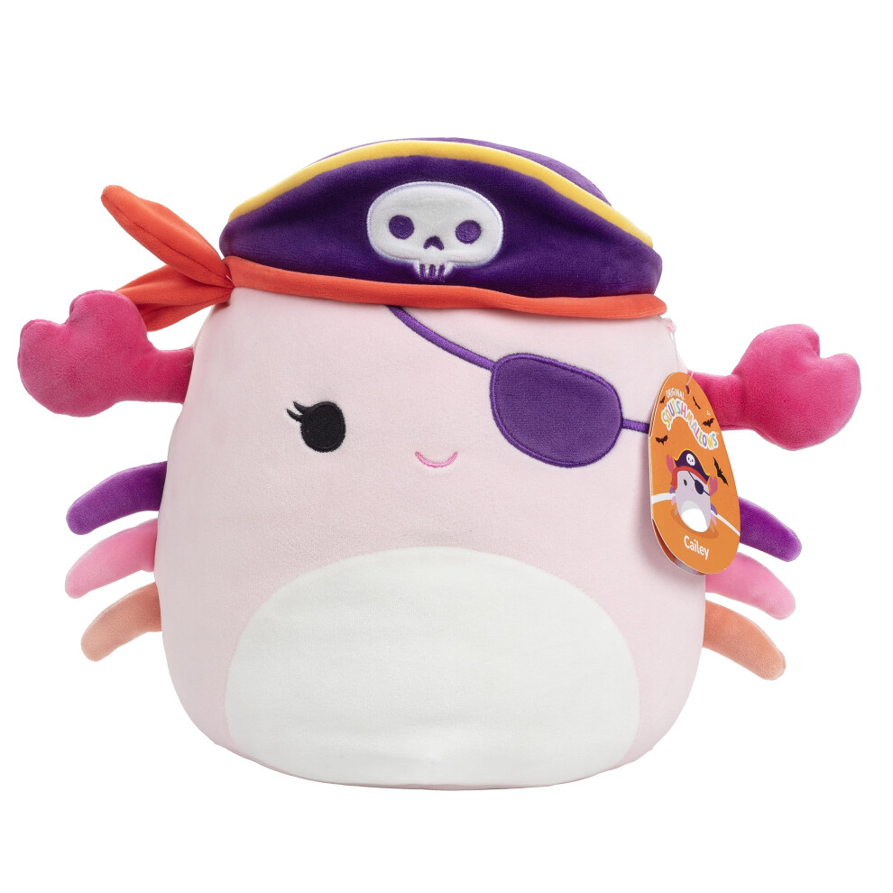 Squishmallows Original 10-Inch Cailey The Pirate Crab - Official Jazwares Halloween Plush - Collectible Soft & Squishy Crab Stuffed Animal T