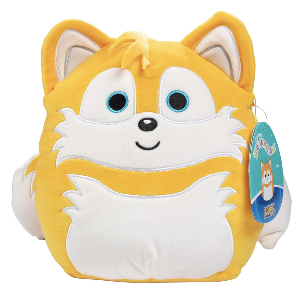 Squishmallows Original 8-Inch Tails - Sonic The Hedgehog- Official Jazwares Plush - Collectible Soft & Squishy SEGA Stuffed Animal Toy - Add