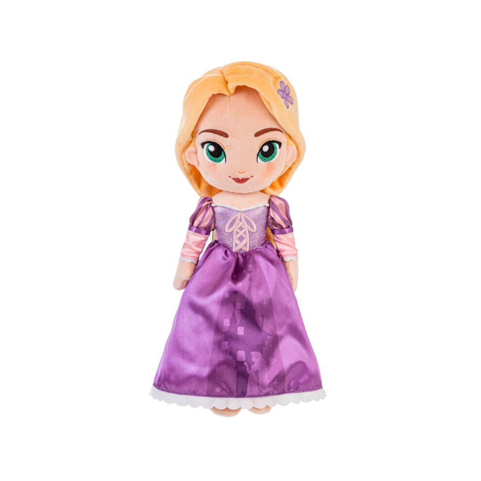 Disney Store Official Princess Plush Doll (Rapunzel from Tangled) Medium 14 Inches  Princess Dolls with Embroidered Features  Plush Toys  Pr