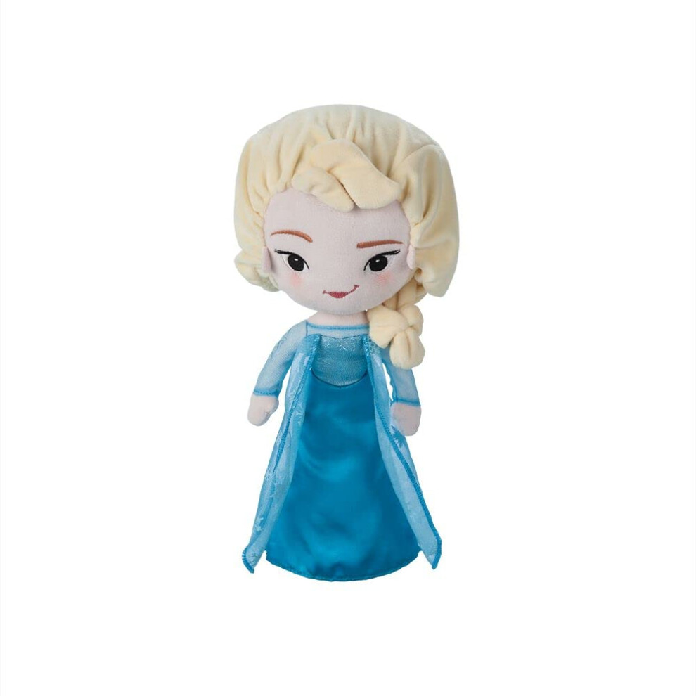 Disney Store Official Princess Plush Doll (Elsa from Frozen) Medium 14 Inches  Princess Dolls with Embroidered Features  Plush Toys  Princes