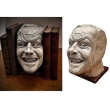 Book Ends,sculpture Of The Shining Bookends Here's Johnny Decorative